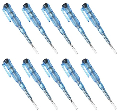 10 Stück Spannungsprüfer Schraubendreher, AC 100-500V Elektrische Tester Schraubendreher Spannung Tester Stift für Schaltung Test