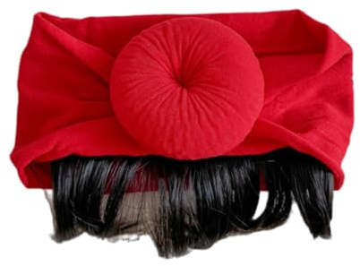 GMBYLBY Haarschmuck für Mädchen, Festival, Kopfbedeckung, Dekoration, Neugeborene, Cosplay-Zubehör, Weihnachts-Toupet-Haarband mit Pony