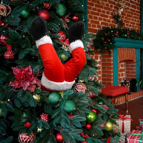 Santa Claus Legs, Reusable Christmas Decoration For Tree, Door, Fireplace – Festive Home Decor & Creative Idea(38 X 16 Cm)