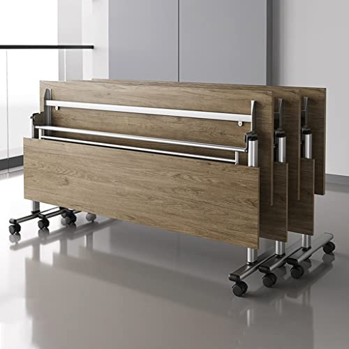 Zusammenklappbarer Besprechungstisch, 3er-Set, tragbarer Trainingstisch mit feststellbaren Rädern, für Konferenzräume und Klassenzimmer (140 x 60 x 75 cm)