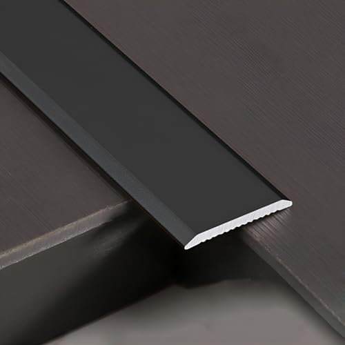 JXNVHJ Barra De Transición Riel De Transición, Perfil De Transición, Tapajuntas Suelo, Ancho: 2/3,3/7 Cm, Tira De Moldura De Borde(Black,7cm)