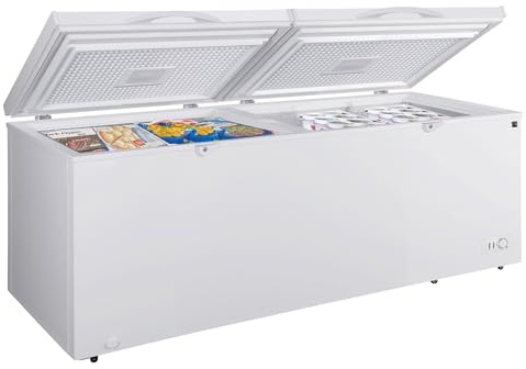 Kenmore 25.0 Cubic Feet Deep Freezer - Convertible Refrigerator/Chest Freezer, 2 Hanging Basket, Garage Ready, Meat Storage, Front Drain, Congelador For Home, Apartment, Basement, Cottage,White