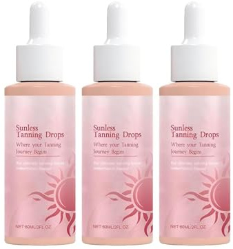 Bräunungstropfen – Selbstbräuner Tropfen für Gesicht & Körper | Natürliche Tanning Drops mit Pflegeformel | Sonnenloser Teint & Gesunde Bräune (AX3)