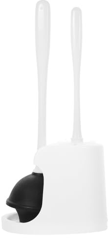 SOLUSTRE 1 Juego Escobilla y Desatascador de Baño Set de Limpieza de Inodoro con Soporte Resistente y Eficaz para Eliminación de Manchas y