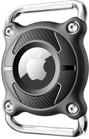 LIUYIDM Étanche Support Collier Chien avec Boucle Métallique Amovible Collier Chien 4 cm de Large Étui de Protection pour, Compatible avec Apple (Noir)