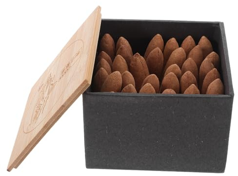 Cabilock Räucherkegel Brenndauer Sandelholz Künstlerischem Rückflussrauch mit Langer Natürliche Effekt und für Yoga und Aromatherapie Zuhause