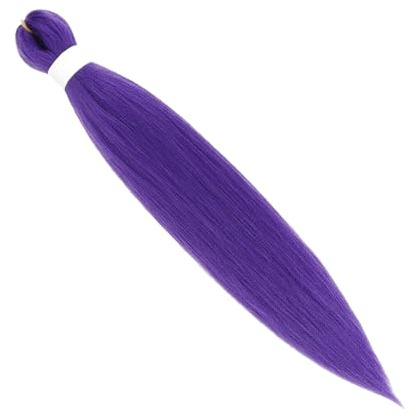 Rajout Cheveux Tresses Violet - 86cm Cheveuxs Au Crochet En Soie Basse Température | Braid Pré Étiré Braids Extension Cheveux Violet Pour Bals Masqués Scvène Carnaval Jeux De Rôle Noël Halloween