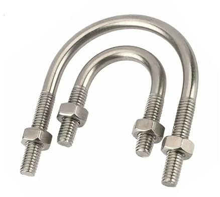Tornillo en forma de U de acero inoxidable 304, abrazadera for perno en forma de U, tubo M6/M8/M10/M12 para Fijación de Tuberías(M8x33x60-1set)