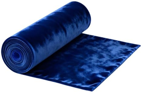 Pannesamt Stoff Saphirblau - 2mx160cm Samtstoff,Dekostoff Meterware,für DIY Handwerken DekorationVorhänge Gardinen Bühne Tischdecke Möbel Dekostoff