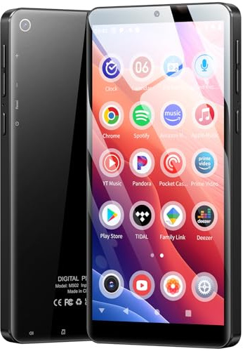 Oilsky 128GB MP3 Player with Bluetooth and WiFi, Android 13.0, 5.5 HD Touchscreen, 13MP Camera, Preloaded Spotify, Pandora, 1TB Expandable & Parental Controls