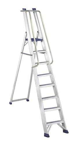 Svelt Scala Professionale in Alluminio Ultra Resistente con Corrimani, Piattaforma e Pianetto Porta Attrezzi – EN131 D.Lgs 81/08 (8 gradini) | Ultra Resistente, Piattaforma e Pianetto Porta Attrezzi, EN131 D.Lgs 81/08