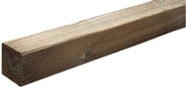 FOREST STYLE Quadratischer Pfosten aus Kiefernholz (7x7-240 - braun)