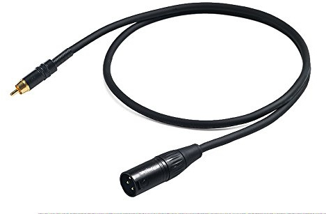 Proel CHLP260LU5 - Cavo audio professionale ADAPTER con connessioni spina RCA YongSheng - XLR 3P YongSheng Maschio, 5 metri, Nero