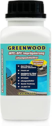 Greenwood WPC & BPC Imprägnierung Transparent - Farbloses Imprägniermittel - Terrassen Pflegemittel mit UV-Schutz - ECO Lösungsmittelfrei - 750 ml