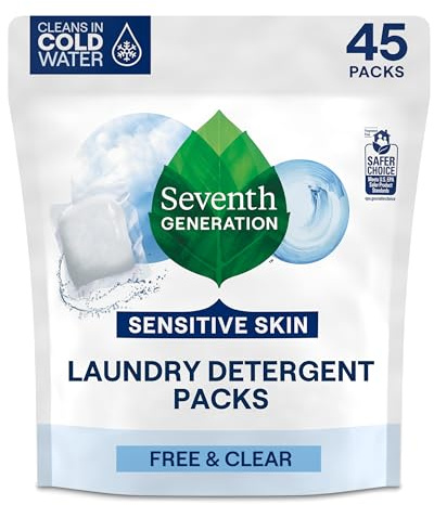SEVENTH GENERATION, DETERGENT,PACKS 45 CT