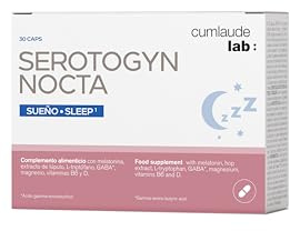 Cumlaude Lab - Serotogyn Nocta, Complemento Menopausia, 30 Cáps | Melatonina, Lúpulo, Vitaminas, Sueño, Ánimo, Transición Menopausia, Bienestar Femenino, Uso Nocturno, Complemento