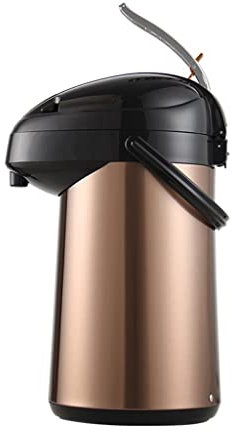 Fontaine isotherme à double paroi Airpot，Carafe à café en acier inoxydable，Pichet à pompe thermique qui maintient les liquides chauds pendant une rétention à froid de 24 heures de 48 heures