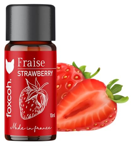 FoxCoh, Fraise 10ml, Concentré de parfum - Diffusion, Cosmétique, Massage, Bain aromatique - DIY Bougie, Savon, Crème, Huile, Lotion - Peau Cheveux