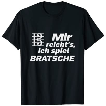Ich spiele Bratsche Viola Altschlüssel Fun T-Shirt