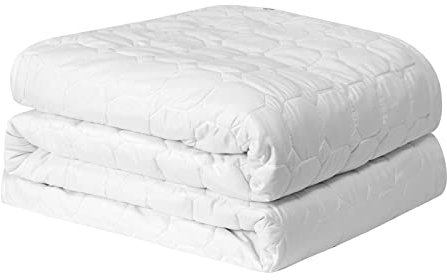 Good Nite Mattress Protector Quilted Mattress Topper Mattress Cover Pads 25cm Deep Machine Washable (White, Double)