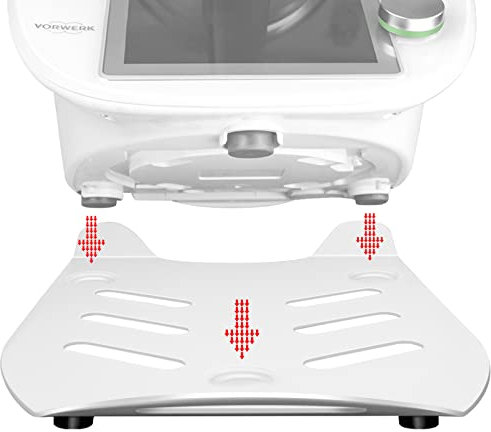 Raweao Tavola Scorrevole per Bimby TM6, Base Scorrevole Bimby TM5 con Rotelle, Accessori Supporto per Bimby tm6 TM5 e TM31 (Bianco)