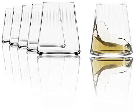 Stölzle Lausitz Vaso de vino blanco Symphony set 6 uds 400 ml – Copas sin tallo para máxima liberación de aromas – Copas planas en cristal – Apto lavavajillas & Made in Germany