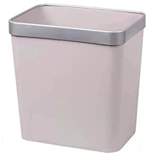 Corbeille à papier Grande/petite poubelle domestique simple corbeille à papier rectangulaire sans couvercle dans la cuisine et les toilettes Bacs à ordures de cuisine ( Color : Grigio , Size : S )