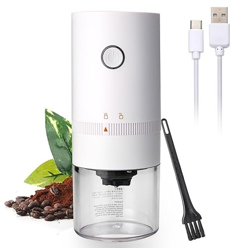 Portable Burr Coffee Grinder Small - Coffee Bean Grinder Electric with Multi Grind Settings for French Press, Cold Brew, Moka Pot, Pour-Over, Espresso Machine