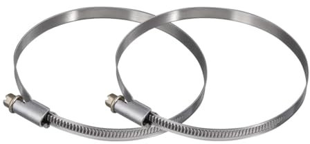 Xavax Set di 2 fascette stringitubo, 90 – 110 mm, (acciaio, fascette per tubi di scarico/scarico)