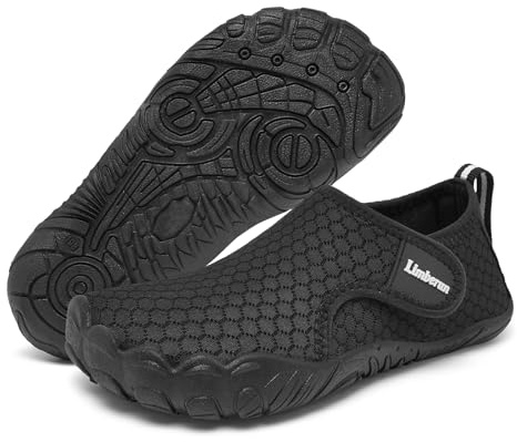 Limberun Kids Water Shoes for Girls Boys Swimming Shoes Kids Beach Shoes Pool Shoes Aqua Shoes for Quick Dry Non-Slip, Comfortable Black 5