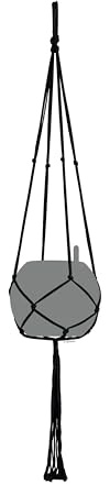 Lechuza-Zubehör Makramee-Aufhängung Cotton Pure 120 cm schwarz aus Baumwolle, 13899