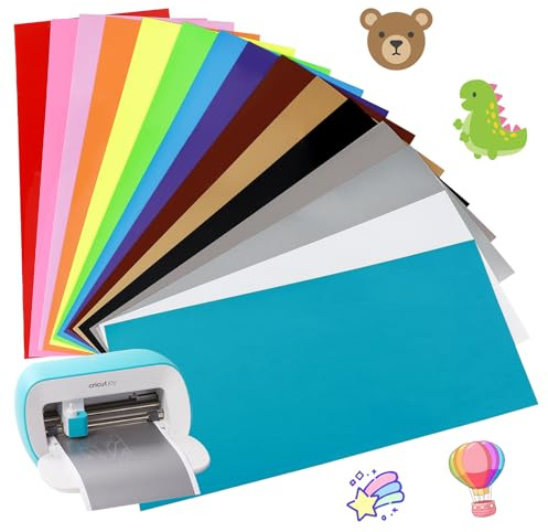 Kigniote Smart Iron On für Cricut Joy,15 Stück,14x 30,5cm | Leicht zu Schneiden & Jäten / Ohne Schneidematte / Schnelle Übertragung/ ideal für DIY T-Shirt, Stoffe, Kleidung