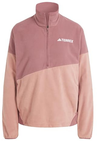 adidas Damen Terrex Multi Climawarm Fleece Anorak, Burgundy/Warm Clay, XL
