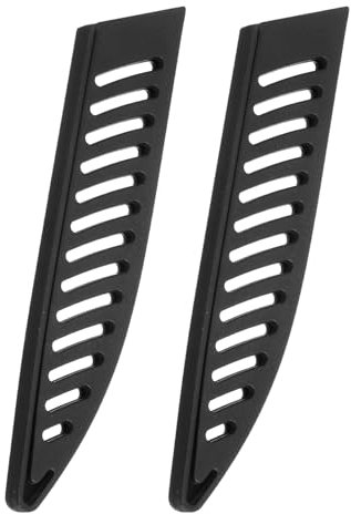 sourcing map 2Pcs Knife Cover Sleeves Blade Edge Guards for 5 Utility Knife Protector Universal Knife Sheath for Kitchen, Black
