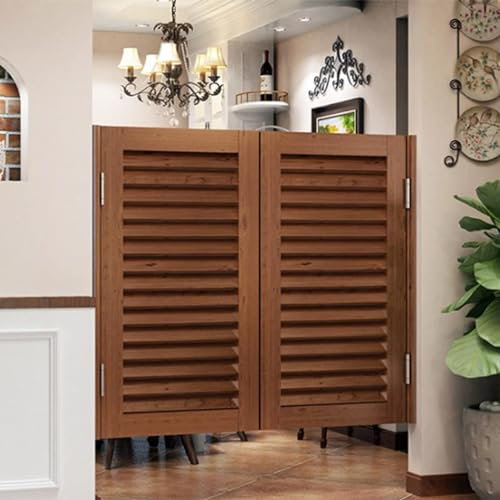 Kanduo Halbhohe Türöffnungen Terrace Mall Bar-Schwingtür, Massivholz-Schwingtür, Fensterladen-Innenschwingtür, individuelle Größe und Farbe erhältlich Schiebe-Schwenktür(Size:120x90cm(WxH))