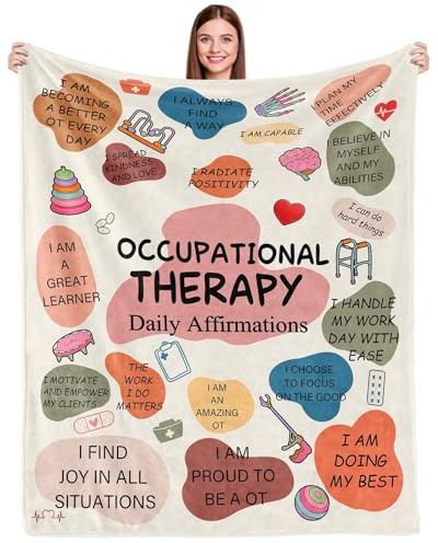 Occupational Therapist Gifts Blanket,Therapist Gifts,Gifts for OT On Occupational Therapist Week,Birthday Christmas Appreciation Thank You Gifts for Occupational Therapist,Throw Blanket 60inx50in