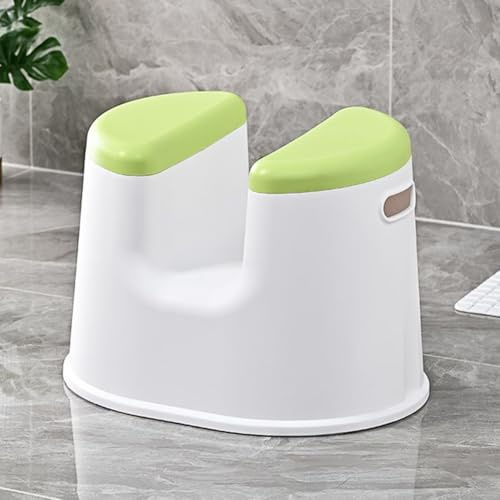 U-Form Badezimmerhocker Duschhocker, Duschstuhl Modern, Badewannenhocker mit Gepolstert for Senioren, Starke Tragfähigkeit(Green)