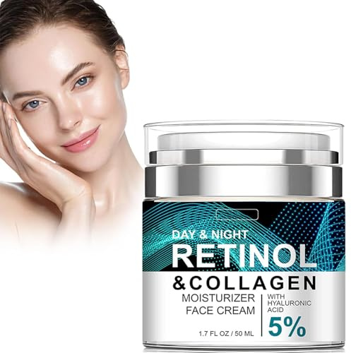 Retinol Cream Idratante per Viso – Crema Idratante al Retinolo per Sbiancare la Pelle, Crema Antirughe Donna e Uomo per Rughe, Idratazione Intensa Giorno e Notte, Schiarisce e Rivitalizza la Pelle Opa