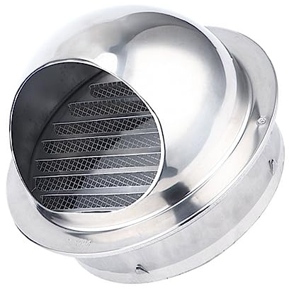 Campana Extractora de Acero Inoxidable 100mm Diseño de Filtro | Color Plata, Uso en Exterior, Efecto de Instalación Estable, Ayuda a Prevenir Lluvia y Soporta Carga Alta