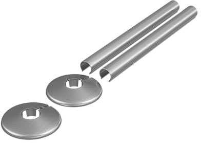 Milano Satin 15mm Heated Towel Rail Radiator Clip On Pipe Cover Kit
