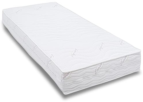 Supportho Sleezzz Dream - Materasso in schiuma fredda a 7 zone, 90 x 200 cm, altezza 21 cm, H3/H4, con manici reversibili, doppio rivestimento lavabile