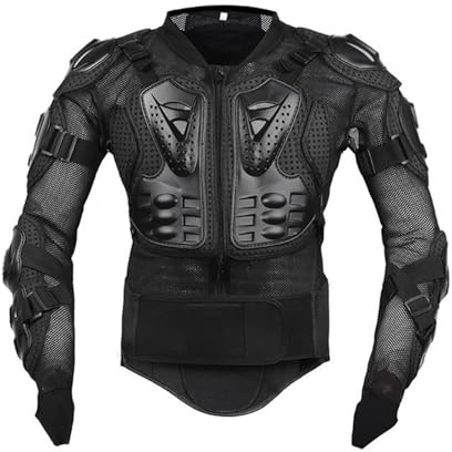 Motorcycle Protective Armor Motocross Body Jacket ATV Cycling Spine Protector Enduro Sports Armour Racing Clothing Protection Gear for Mountain MTB Dirt Bike Off-Road,Black-5XL