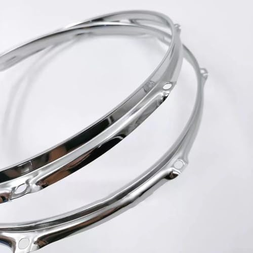 Metal Rim Protector Snare Drum Hoop Ring aus Zinklegierung Kompatibel mit 8 10 12 14 Zoll Drum Sets Ersatzteile (10 Zoll)