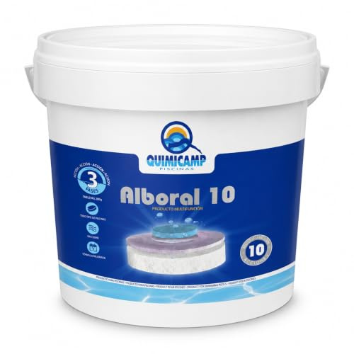 Cloro 10 Acciones, Recuperador Agua Piscina deteriorada, Tratamiento Inicial de la Piscina, Tabletas Multifuncion de 200 grs, Fabricado en España, Forma del Producto Granular, Contiene 5 Kg