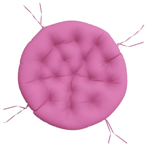 Mokuyary Rund Kissen Rosa Ø 100 x 11 cm Oxford Stoff Matratze für Outdoor Chair Bequeme Möbel Kissen für Stühle Sonnenbad Terrasse Garten Indoor Outdoor