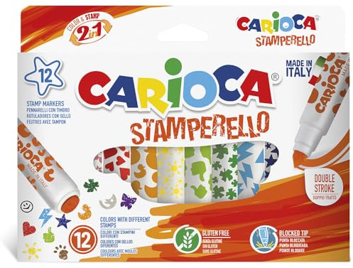 Carioca Rotuladores Stamperello, Multicolor - 12 Uds
