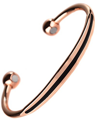 topt mag Unisex Magnet-Armband aus Kupfer mit 2 Magneten (3000 Gs)