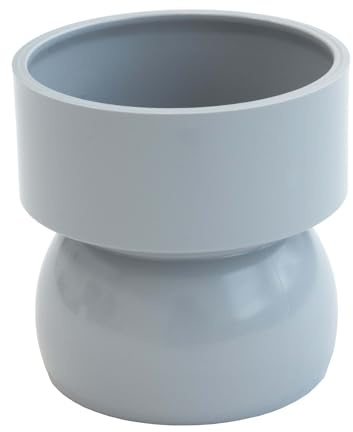 INEFA Bogenstück für Rohrbogen DN50 / 50mm Grau PVC | Rohrverbinder aus Kunststoff, Dachrinnenzubehör, einfache Steckmontage, Made in Germany