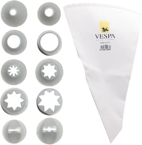 sac à poche vespa per decoro torte pasticceria BORSA TKERMO PLASTIFICATA 50cm + 10 ugelli cornetti lisci e frisati