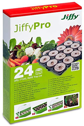 Jiffy 110091 50 mm Torfquelltabletten (24 Stück) im Tray
